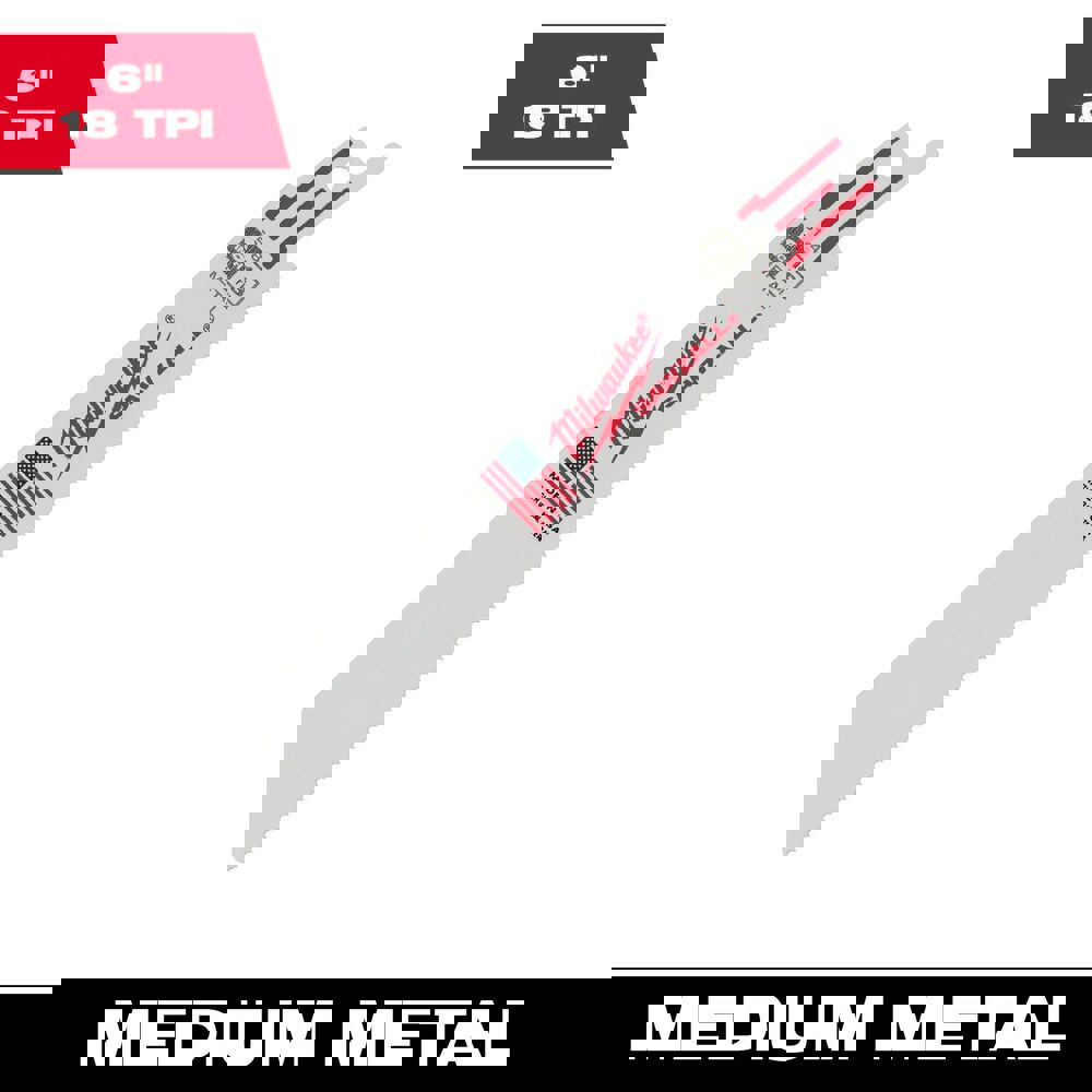 Reciprocating Saw Blades; Blade Material: High Speed Steel ; Blade Length (Inch): 6 ; Blade Width (Inch): 3/4 ; Teeth Per Inch: 18 ; Blade Thickness (Decimal Inch): 0.7500 ; Profile Shape: Straight